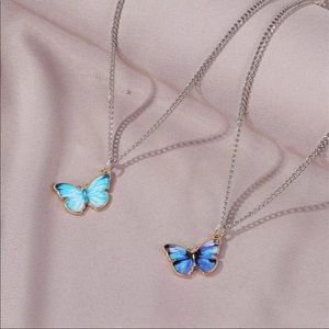 3/$30 NEW! Blue Butterfly Pendant Necklace VCSO Cute